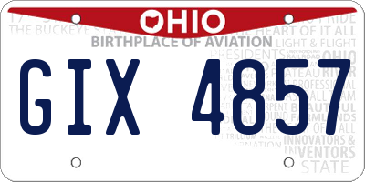 OH license plate GIX4857