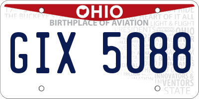 OH license plate GIX5088