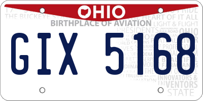 OH license plate GIX5168