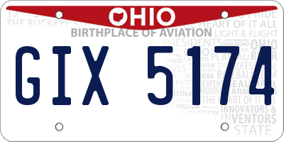 OH license plate GIX5174