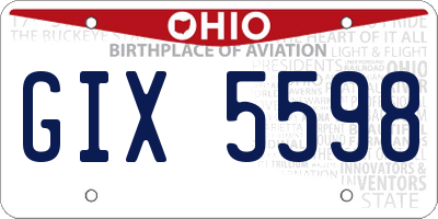 OH license plate GIX5598
