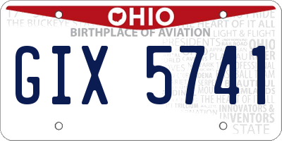 OH license plate GIX5741