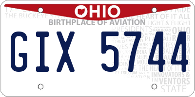 OH license plate GIX5744