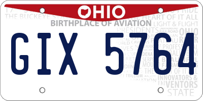 OH license plate GIX5764