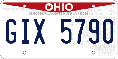 OH license plate GIX5790