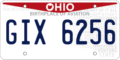 OH license plate GIX6256