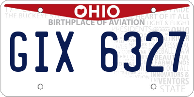 OH license plate GIX6327