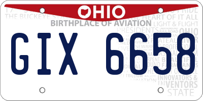 OH license plate GIX6658