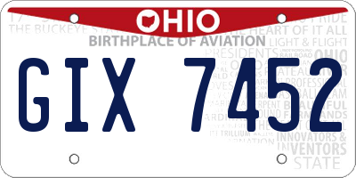 OH license plate GIX7452