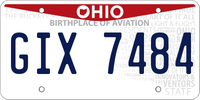 OH license plate GIX7484