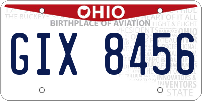 OH license plate GIX8456