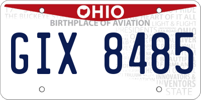 OH license plate GIX8485