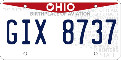 OH license plate GIX8737