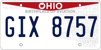 OH license plate GIX8757
