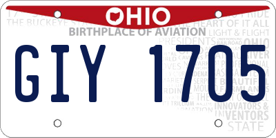 OH license plate GIY1705