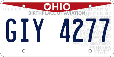 OH license plate GIY4277