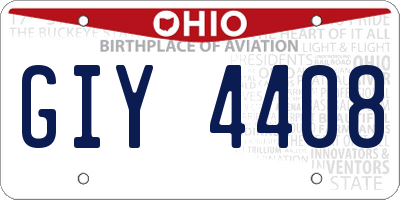 OH license plate GIY4408
