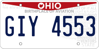 OH license plate GIY4553
