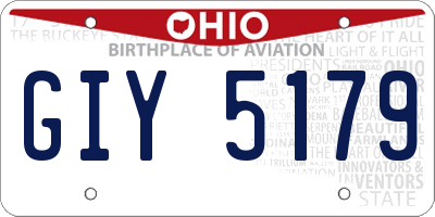 OH license plate GIY5179