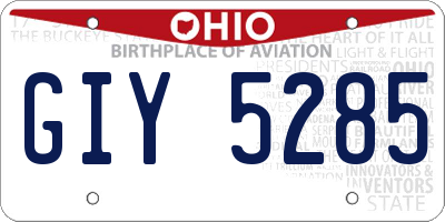 OH license plate GIY5285