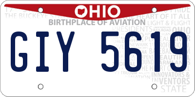 OH license plate GIY5619
