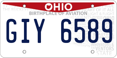 OH license plate GIY6589