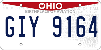 OH license plate GIY9164
