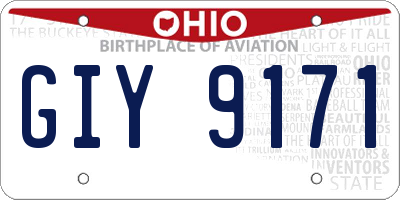 OH license plate GIY9171