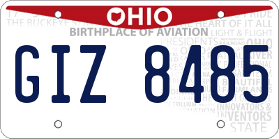 OH license plate GIZ8485