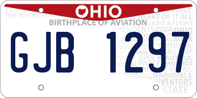 OH license plate GJB1297
