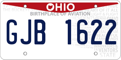 OH license plate GJB1622