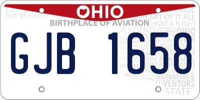 OH license plate GJB1658