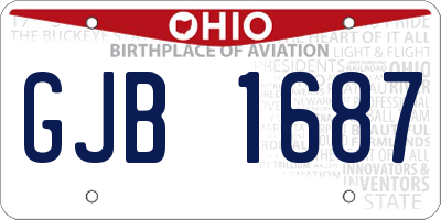 OH license plate GJB1687