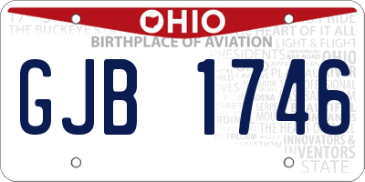 OH license plate GJB1746
