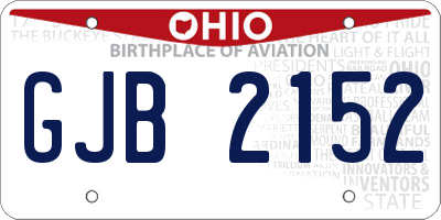 OH license plate GJB2152