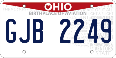 OH license plate GJB2249