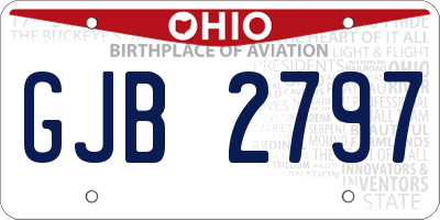 OH license plate GJB2797