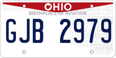 OH license plate GJB2979
