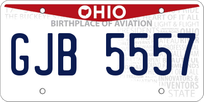 OH license plate GJB5557