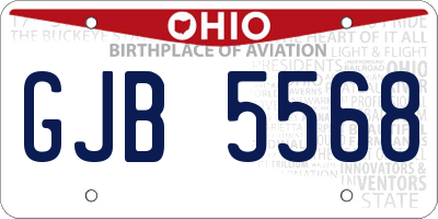 OH license plate GJB5568
