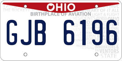 OH license plate GJB6196