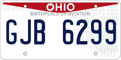 OH license plate GJB6299