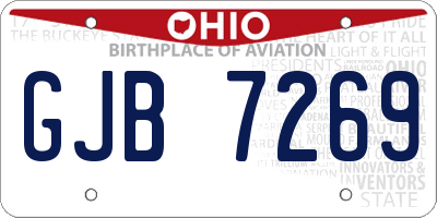 OH license plate GJB7269