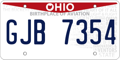 OH license plate GJB7354