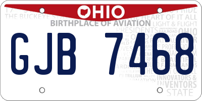 OH license plate GJB7468