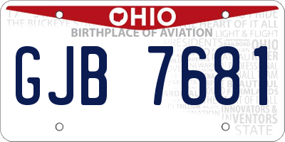 OH license plate GJB7681
