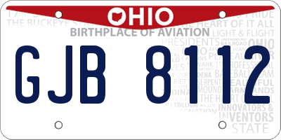 OH license plate GJB8112