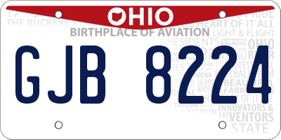 OH license plate GJB8224