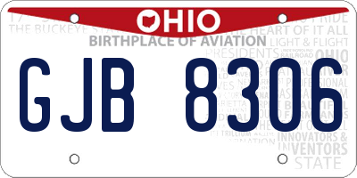 OH license plate GJB8306