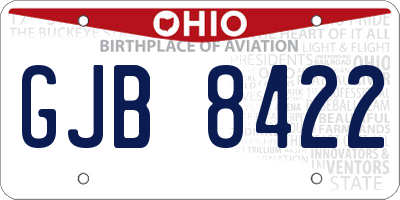 OH license plate GJB8422